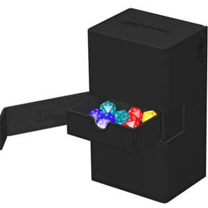 Deck Case: Twin Flip´n´Tray 200+ Standard Size Monocolor- Black