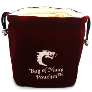 Old School Dice: Bag of Many Pouches Dice Bag - Wine