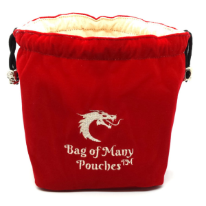 Old School Dice: Bag of Many Pouches Dice Bag - Red