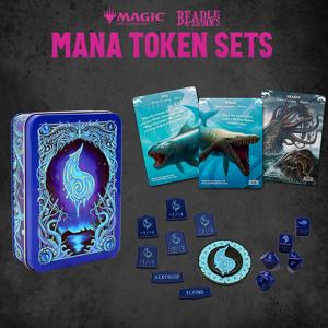 MTG: Token Set- Blue Mana Metal Token Set